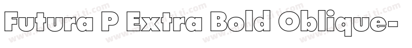 Futura P Extra Bold Oblique字体转换